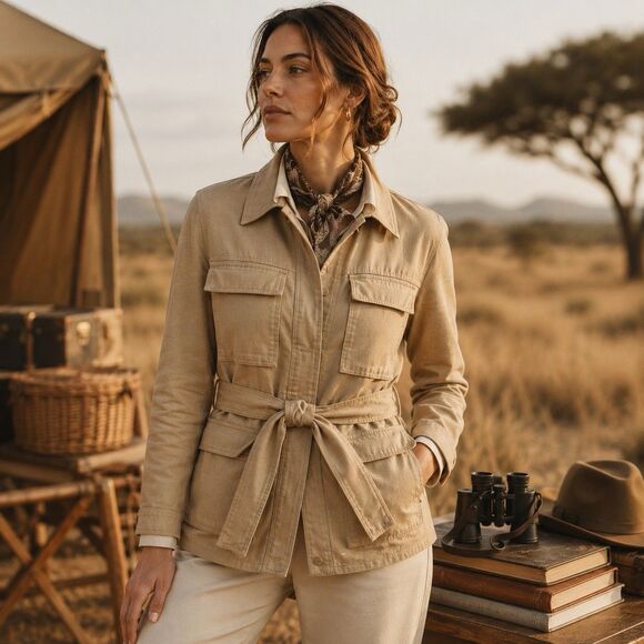 Levi's Jackets & Blazers - NWOT Levi's Safari Denim Belted Tan Jacket  S